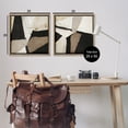 thumbnail image 3 of Stupell Industries Neutral Fragmented Geometric Shapes Abstract Painting Brown Floater Framed Canvas Art Print Wall Art, 25 x 25, Set of 2, 3 of 9