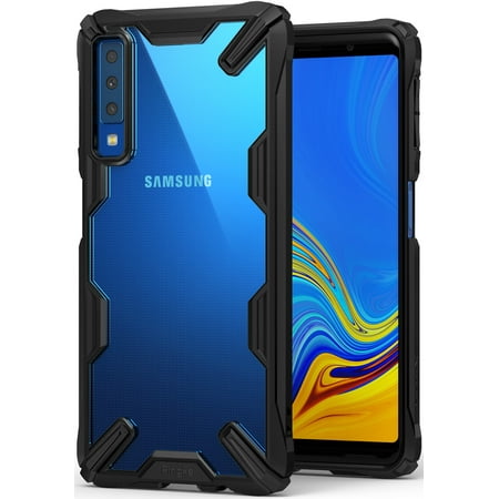 Ringke Fusion-X [Black] Designed for Galaxy A7 2018 Case Cover Clear Dot PC Back with Rugged TPU Bumper Anti Rainbow Effect [Straps Access Design] for Galaxy A7
