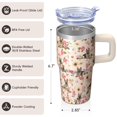 thumbnail image 3 of 20OZ Dog Themed Daily Use Tumbler with Handle Stainless Steel Insulated Cup Special Dog Lover Gifts Unique Birthday Christmas Presents for Dog Lovers Women Men Fits Most Car Cup Holders, 3 of 6