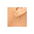 thumbnail image 3 of Primal Gold 14K Yellow Gold 2mm Square Tube Hoop Earrings, 3 of 5