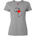 thumbnail image 3 of Inktastic Black History Month Ink Print African Heart Women's T-Shirt, 3 of 5