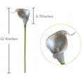 thumbnail image 2 of 10pcs Artificial Calla Lily Flower Real Touch Latex Flowers for DIY Wedding Bouquet Party Home Decor (White-Yellow Core), 2 of 5