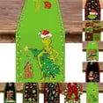 thumbnail image 2 of Camino de mesa navideño con diseño de árboles de Navidad a cuadros, decoración navideña para el hogar, fiestas, cocina, comedor, temporada, invierno, 2 of 5