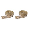 thumbnail image 3 of Matsuzay Pegatinas ostentosas Resina Cristal Decoración Apliques Craft Fix Decor Beads Diseño autoadhesivo Taladro Tira Tipo 3 1.5cm Ancho Tipo 3 1.5 cm de ancho 2piezas Matsuzay CBP362770, 3 of 6