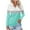 Blue1, variant on Mock Neck Sweatshirt Women Women's 3/4 Sleeve Quarter Zip Shirts Collared V Neck Pullover Top Collared Casual Fall Tunic Color Block Blouses Long Sleeve Tops Purple2 2XL