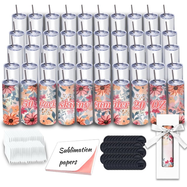 Vasos de sublimación ZONEGRACE 20 oz de acero inoxidable x50