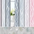thumbnail image 5 of Dashan Pink and Grey Blackout Curtains for Bedroom Living Room,Abstract Geometric Grommet Darkening Drapes 42x63 Inch,2 Panels, 5 of 6