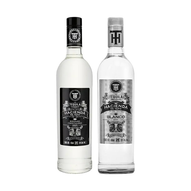 Pack Tequila Hacienda De Tepa Cristalino 750ml + Tequila Hacienda De Tepa Blanco 750ml