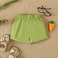 thumbnail image 2 of Toddler Baby Boy Easter Shorts Set Cartoon Print Shirt Short Sleeve Button Down Top Solid Shorts Summer Outfit, 2 of 9