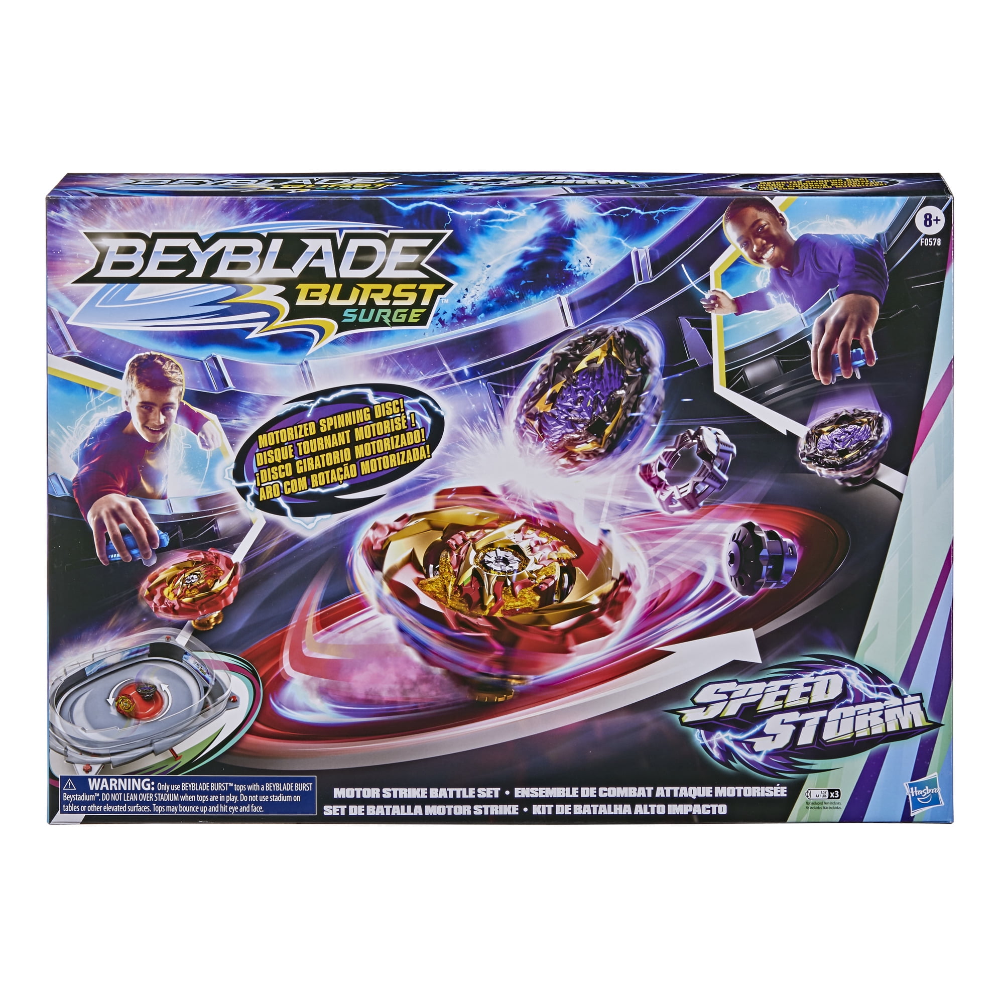 Drik vand ugentlig Den fremmede Beyblade Burst Surge Speedstorm Motor Strike Battle Set, Battle Game  Playset with Motorized Beyblade Stadium - Walmart.com