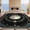 thumbnail image 2 of Design&I 8'x10' Washable Area Rug Snake Witchy Celestial Moon Design With Gothic Mystical Star Border for King Size Bedroom, Under Bed, Sleek Flatweave Pet Friendly, 2 of 7