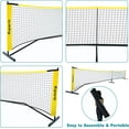 thumbnail image 4 of Ksports Regulation Size Pickleball Net 22 Feet Yellow, can be Used as Recreation Tennis or Badminton Net, Comprises of Pickleball Portable Net, 4 LED Shuttlecocks, Carry Bag and 2 Pickleballs, 4 of 8