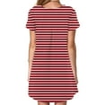 thumbnail image 3 of Women's Summer Casual Tshirt Dresses Crewneck Short Sleeve Loose Comfy Tunic Dress Short Beach Sundress with Pockets, 3 of 5