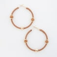 thumbnail image 2 of Howard's Zephyr Chestnut Corded Hoop Earrings for Women, 2 of 3