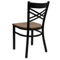 thumbnail image 5 of Flash Furniture 2 Pk. HERCULES Series Black ''X'' Back Metal Restaurant Chair - Cherry Wood Seat, 5 of 8