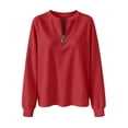 thumbnail image 7 of Cmfcve Women's Half Zip Crew Neck Sweatshirts Long Sleeve Work Shirts Business Casual Dressy Blouses, 7 of 7