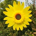 thumbnail image 3 of BESTSKY Flowers,Vibrant Design Wind Spinners Outdoor,Easy Installation and Movement Colorful Wind Spinner for Garden,Yellow, 3 of 5