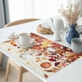 thumbnail image 3 of Fall Pumpkin Placemats Set of 8 Maple Leaves Red Leaf Vintage Letter Heat Insulated Linen Place Mats, Washable Stain-Proof Table Mats for Dining Tables Holiday Decor 13x19inch, 3 of 9