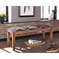 thumbnail image 2 of Lamont Fabric Upholstered Accent Bench Black and Natural, 2 of 6