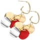 thumbnail image 5 of 1 par de pendientes de moda mujer creativa ganchos para la oreja elegante accesorio para la oreja rojo, 5 of 6