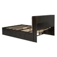 thumbnail image 4 of Newest Espresso Queen Platform Bed with Storage, Features Headboard Shelves, 4 Drawers , 2-Tier Shoe Rack, Complete Organization Solution for Bedroom, 4 of 22