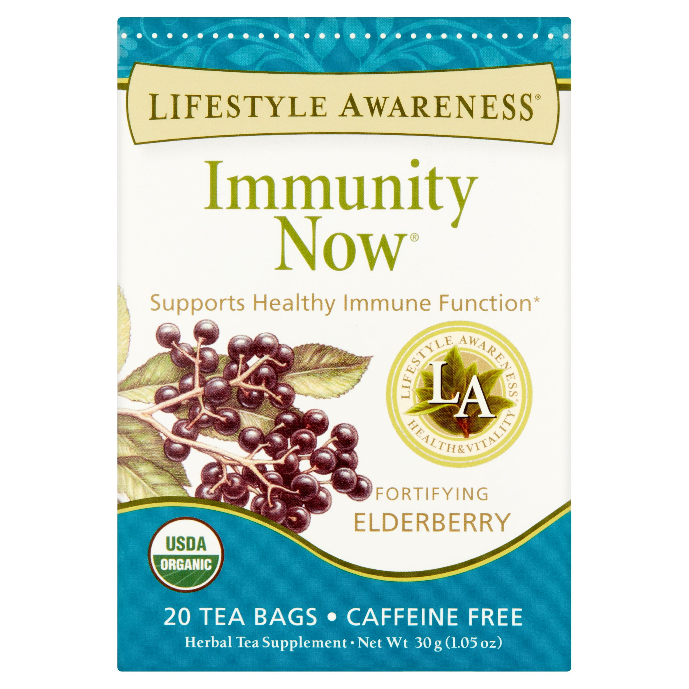 Lifestyle Awareness Immunity Now Tea with Fortifying Elderberry