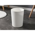 thumbnail image 2 of Monstrate Papelera multiusos para baño y residuos domésticos, contenedor de basura de plástico de secado rápido Suministros de limpieza para el hogar blanco liso 21*21*26.5 cm, 2 of 6