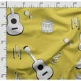 thumbnail image 2 of Soimoi Instruments de Musique Imprimés, Tissu en Toile de Poly, Tissu de Couture Décoratif au Mètre 56 Pouces de Large, Tissu Décoratif pour Rideaux Sacs Fourre-Tout, Vert Lime, 2 of 5