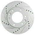 thumbnail image 4 of Brake Rotor Drilled Slotted Front Coated Pair For Hyundai Entourage Kia Sedona, 4 of 9