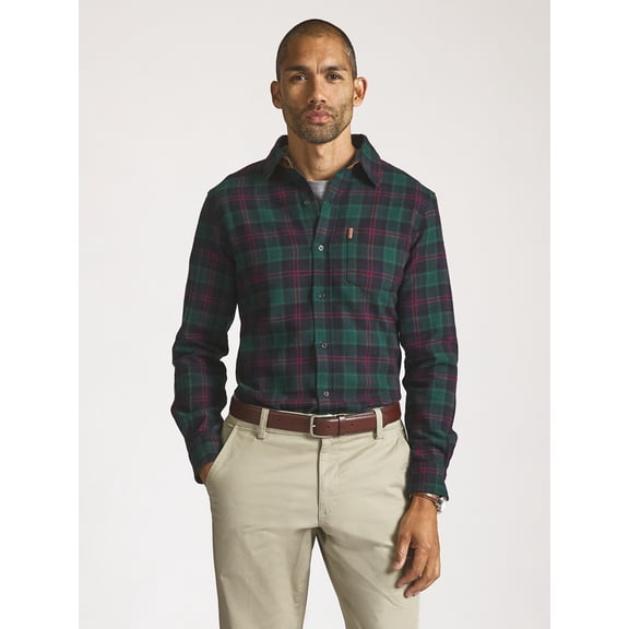 Chaps Men’s and Big Men’s Seacoast Wash Textured Flannel Shirt, Sizes XS-3XL
