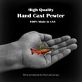 thumbnail image 3 of Brook Trout, Brookie, Fish Pin, Hand Painted, FP006PR, 3" Very Large Lapel Pin, Hat, Brooch, Brooches, Jewelry, Gift, Fishing, Salmonoids, 100% Handmade in the USA, 200 Fish Designs Available, 3 of 7