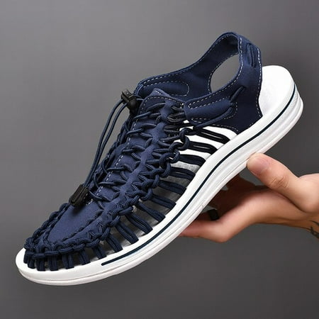 

Large Size Men s Roman Sandals Baotou Beach Shoes Summer Casual Shoes Vietnam Woven Sandals Men