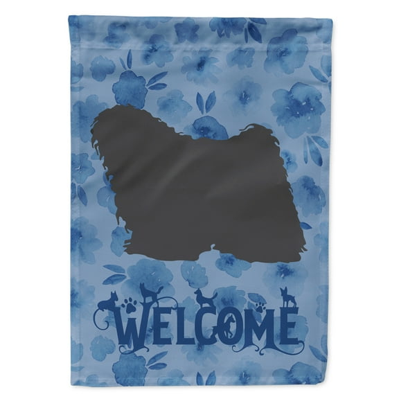 Carolines Treasures CK6190GF Puli Welcome Flag Garden Size Small multicolor