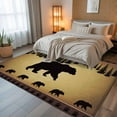thumbnail image 5 of 6x9Ft Area Rugs Black Bear Non-Skid Rubber Backing Large Rectangle Rugs - Living Room Bedroom Home Office, Vintage Animals Farmhouse Pine Brown Forest Indoor Floor Mat Carpets Washable Rug, 5 of 9