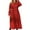 Red, variant on hotojiny Fall Dresses for Women Plus Size Long Sleeve Casual Long Dress V Neck Tie A-Line Flowy Maxi Dresses