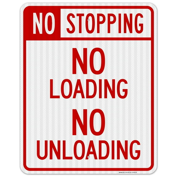 No Stopping No Loading No Unloading Sign, (SI-63560)