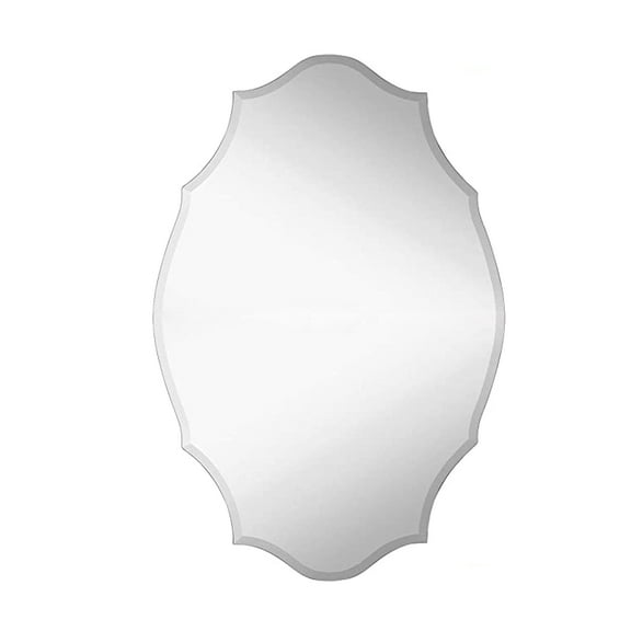 Elaborate Scallop Wall Mirror Scalloped Edges 24" X 36"