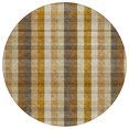 thumbnail image 2 of Addison Rugs Chantille Indoor/Outdoor Transitional Plaid Wheat Washable Round Rug, 8' x 8', 2 of 6