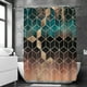 thumbnail image 5 of Cortina de ducha de tela, diseño impermeable y poliéster, de secado rápido, cortinas de ducha para baño, 5 of 5