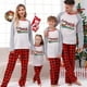thumbnail image 3 of Pijamas familiares a juego de Navidad, conjuntos de pijamas a cuadros blancos y negros, Santa Hustle Christams en julio, 3 of 3