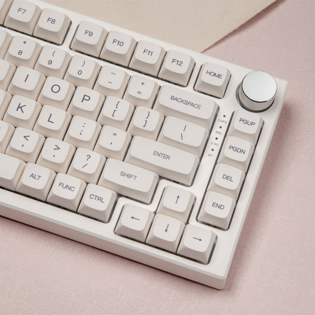 Mechanical Keyboard Keycaps Replacement 120pcs Minimalist White Keycap Set English Japanese Korean Russian