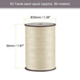 thumbnail image 2 of 2 Pack Thin Waxed Thread 93 Yards 0.65mm Polyester String Cord for Machine Sewing Hand Quilting Weaving, Linen, 2 of 5