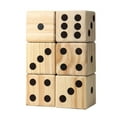 thumbnail image 5 of Hathaway High Roller Yard Dice Set with 6 x 3.5-in Wooden Dice and Black Nylon Storage Bag, Reusable Scorecard Included, 5 of 6