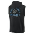 thumbnail image 3 of Men's Fanatics Black Miami Marlins Fire Speed Sleeveless Pullover Hoodie, 3 of 3
