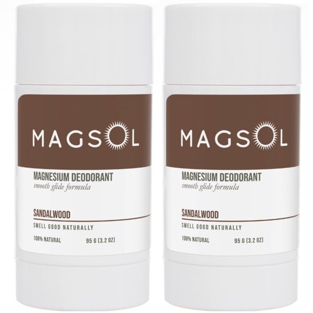 Sandalwood All Natural Deodorant for Men - Aluminum Free Deodorant for Men (2 Pack)