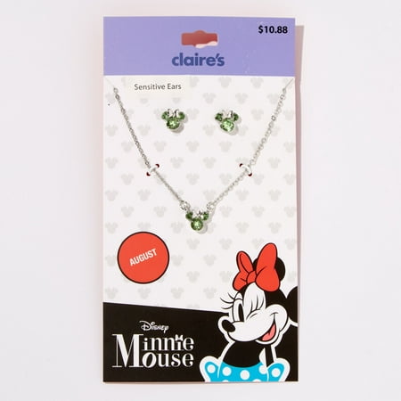 Claire s Disney License Minni Mouse Gemstone Necklace And Matching Earrings For Taurus Other
