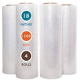 thumbnail image 1 of PackageZoom 4 Rouleaux 18 Pouces x 1500 Pieds Pellicule Extensible Robuste, Pellicule Rétractable de Qualité Industrielle, Pellicule Extensible Haute Performance Calibre 55 Remplace les Pellicules Basses Calibre 80, Pellicule Extensible Transparente à la Main, 1 of 5