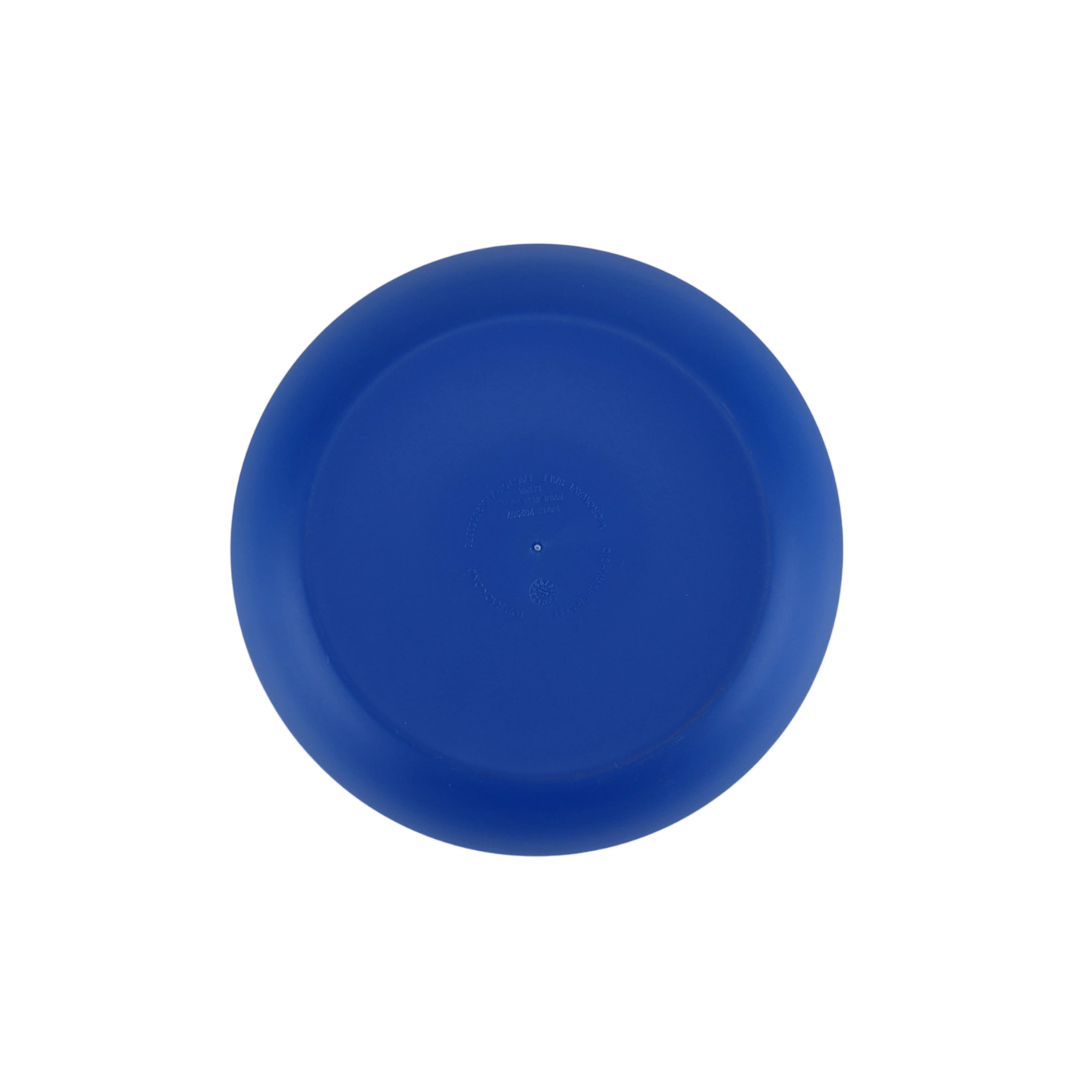 Your Zone 7.5 in Blue Plastic Round Kids Plate