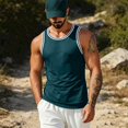 thumbnail image 2 of Resicozy Sleeveless Tank Tops Mens Casual Workout Gym T Shirts Sport Athletic Solid Color Tanks Dark Green L, 2 of 7