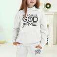 thumbnail image 2 of Gaexia Girls Outfits Set Winter Hoodie And Joggers Comfy Casual Kids Clothes With Stylish Print for Toddler To Teen, 2 of 4